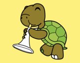 Turtle with trumpet