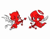 Devil and cupid