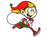 Elf running with a sack