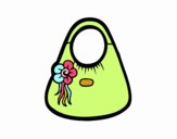  Handbag with handless and flower