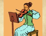 Female violinist
